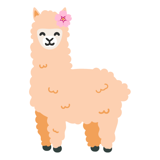 cherry blossom llama
