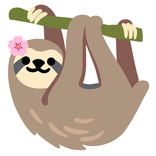 cherry blossom sloth