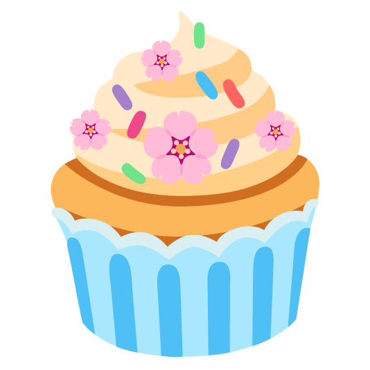 cherry blossom cupcake