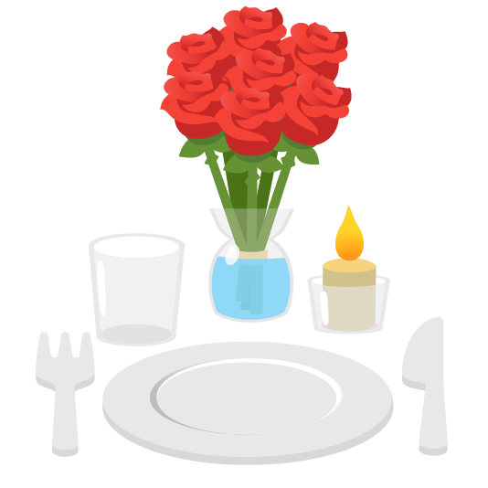 rose knife fork plate