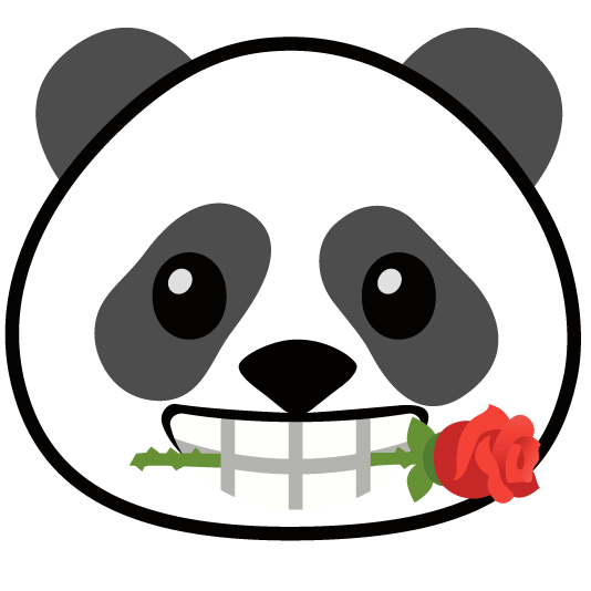 rose panda face