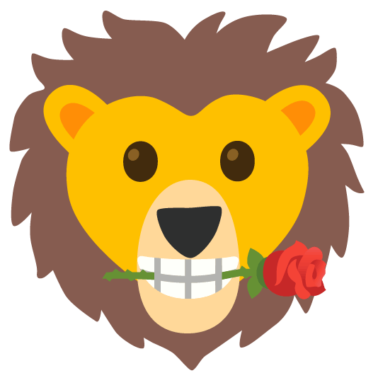 rose lion face