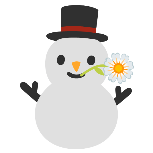 blossom snowman without snow