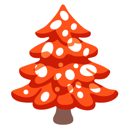 mushroom evergreen tree