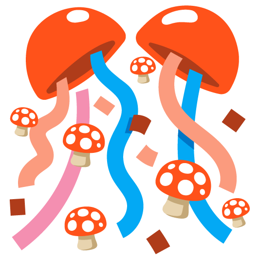 mushroom confetti ball