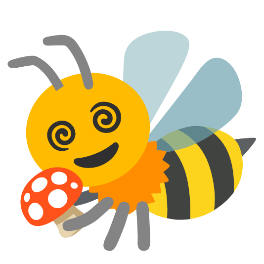 mushroom bee