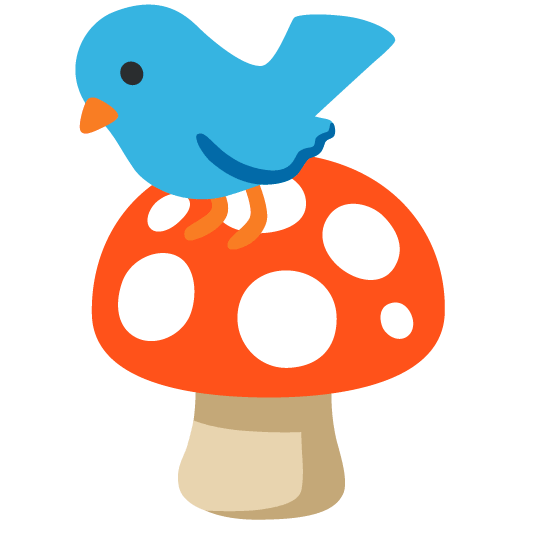mushroom bird
