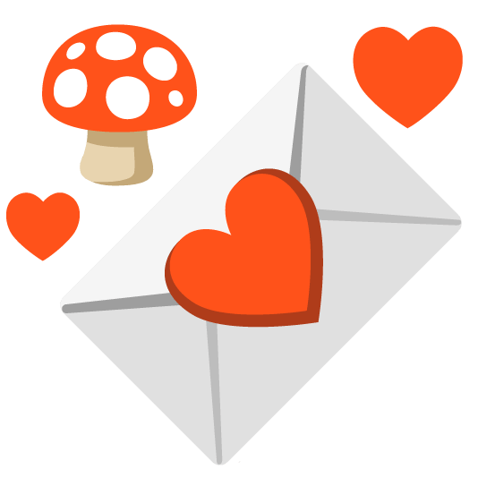 mushroom love letter