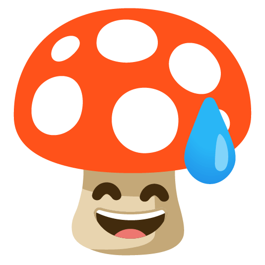 mushroom sweat smile