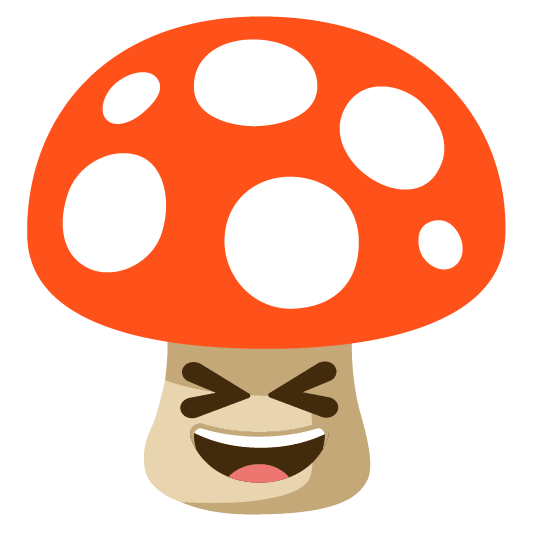 mushroom laughing