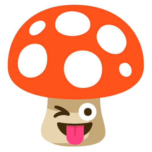 mushroom stuck out tongue winking eye