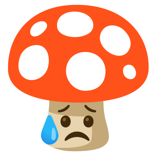 mushroom disappointed relieved