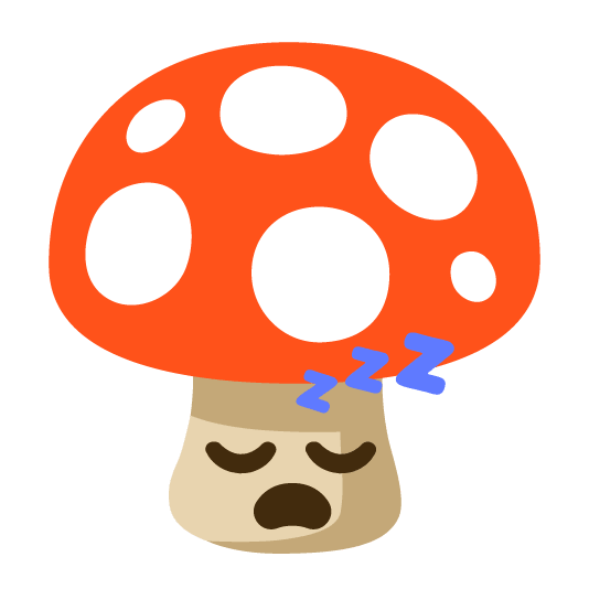 mushroom sleeping