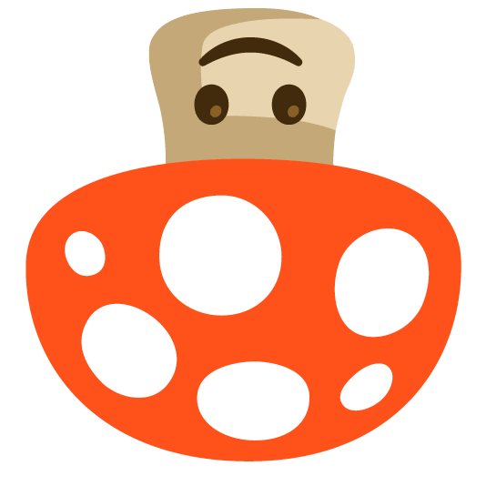 mushroom upside down face