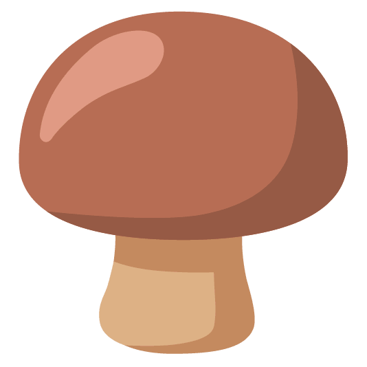 mushroom brown heart