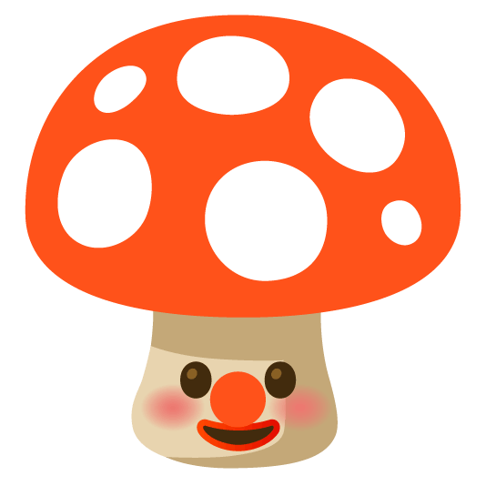 mushroom clown face