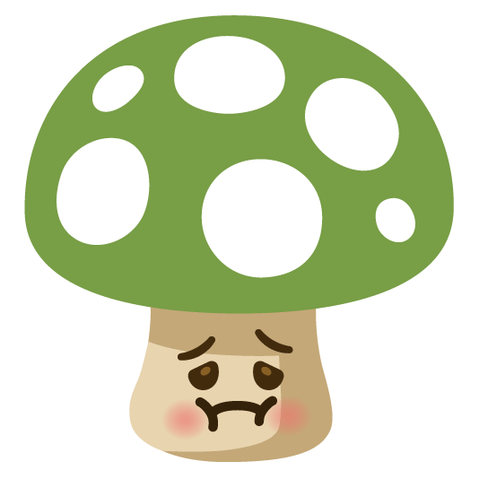mushroom nauseated face