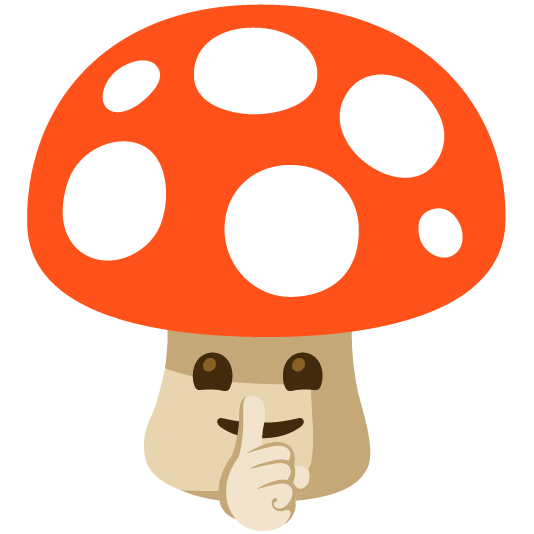 mushroom shushing face