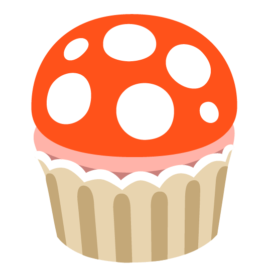 mushroom cupcake