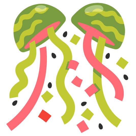 watermelon confetti ball