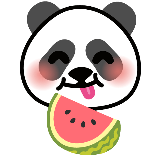 watermelon panda face