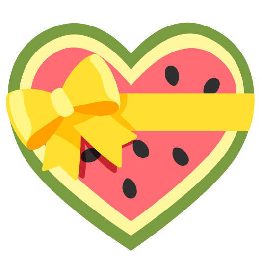 watermelon gift heart