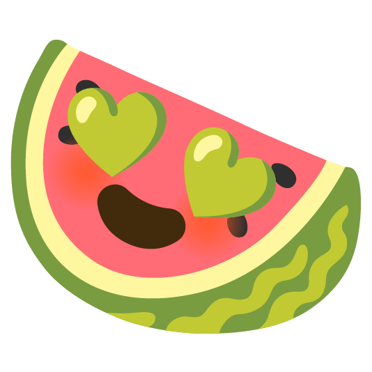 watermelon heart eyes