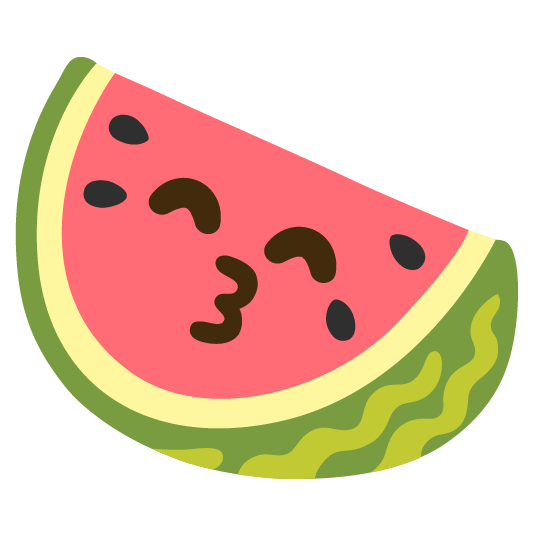 watermelon kissing smiling eyes
