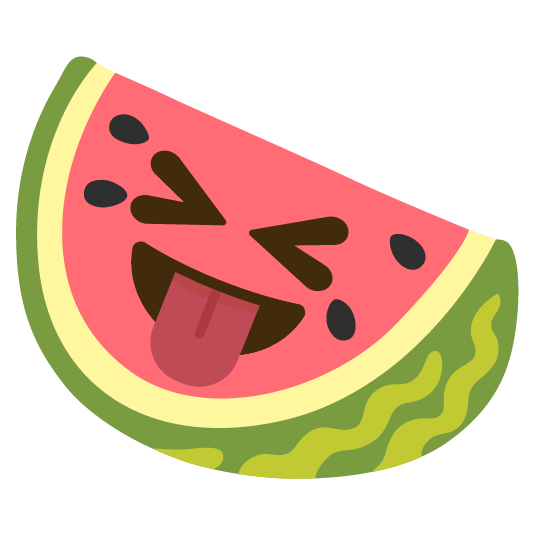 watermelon stuck out tongue closed eyes