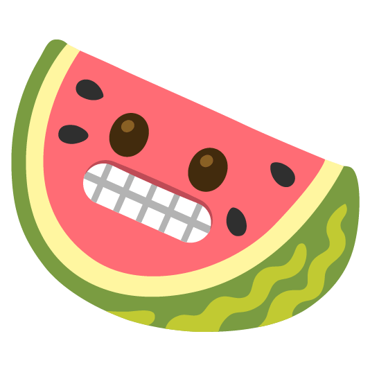 watermelon grimacing