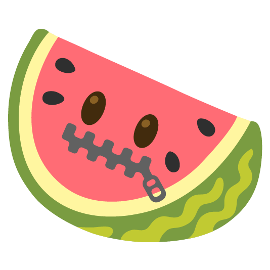 watermelon zipper mouth face