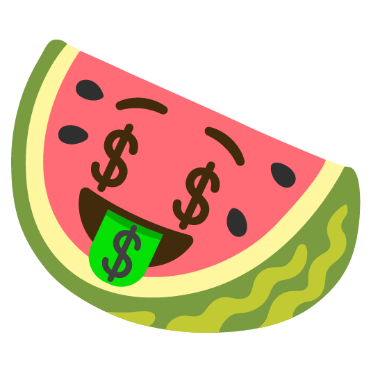watermelon money mouth face