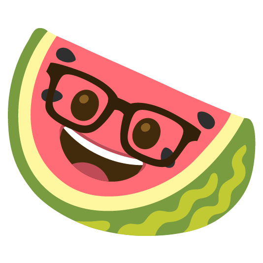 watermelon nerd face