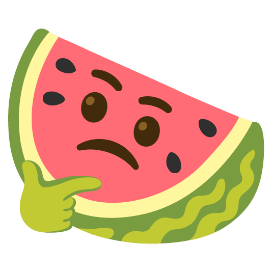 watermelon thinking face