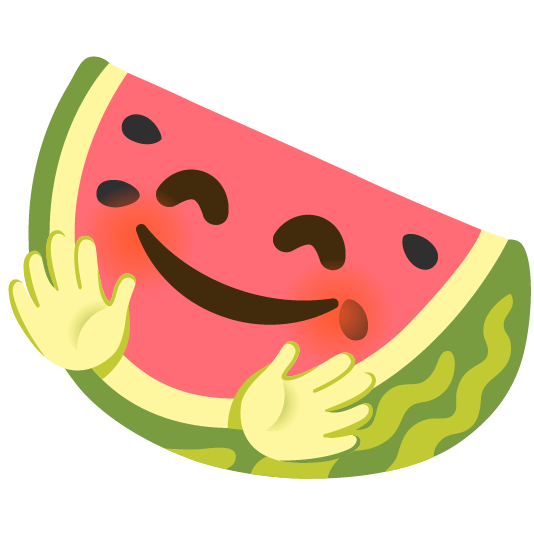 watermelon hugging face