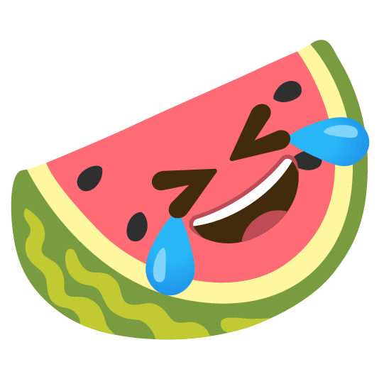 watermelon rolling on the floor laughing