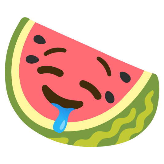 watermelon drooling face