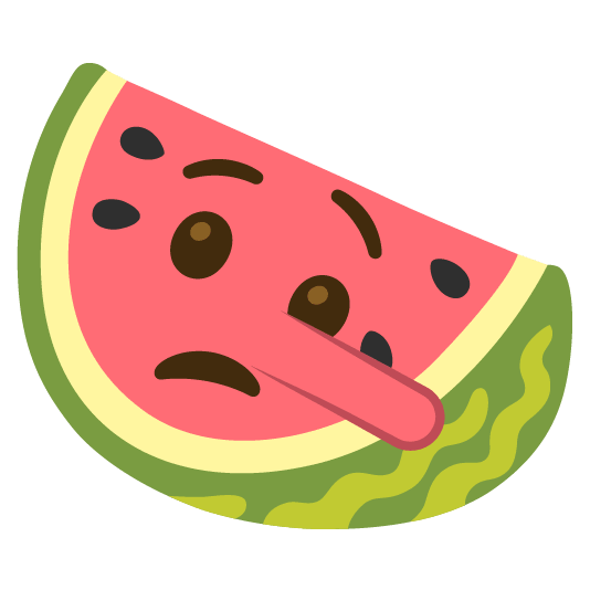 watermelon lying face