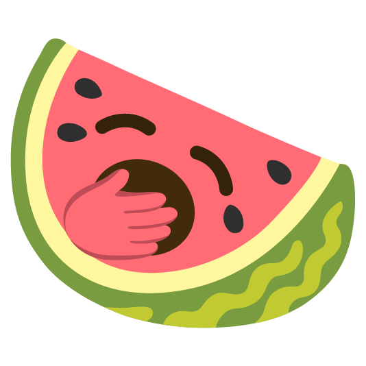 watermelon yawning face