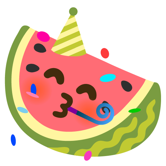 watermelon partying face