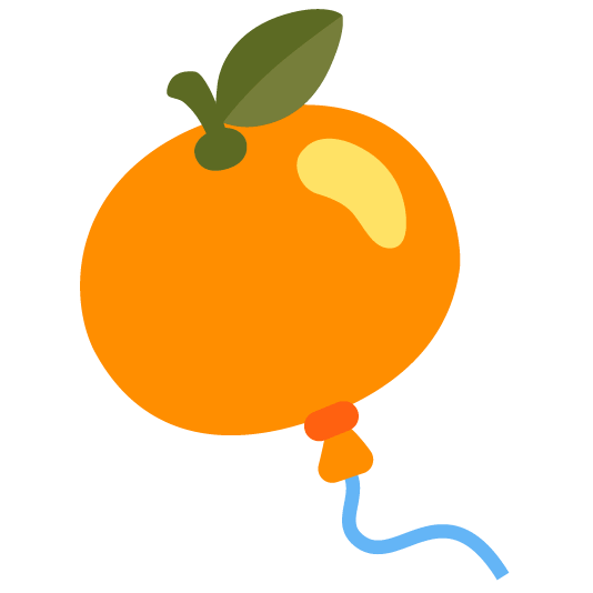 tangerine balloon