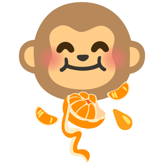 tangerine monkey face