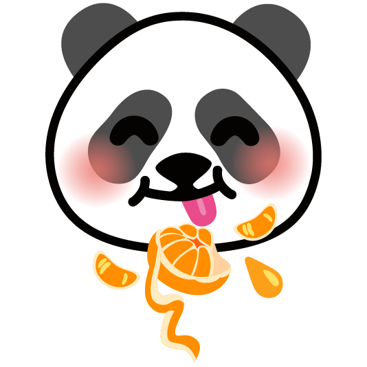 tangerine panda face