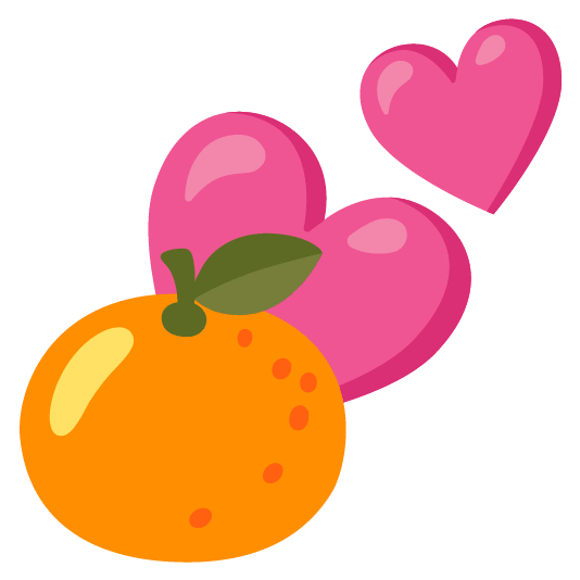 tangerine two hearts