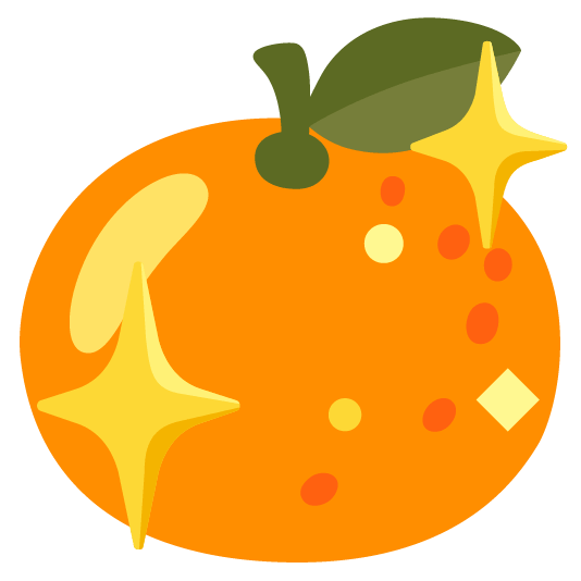 tangerine sparkling heart