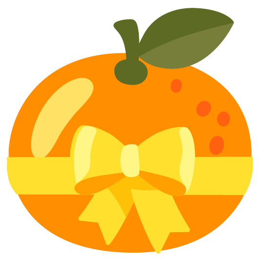 tangerine gift heart