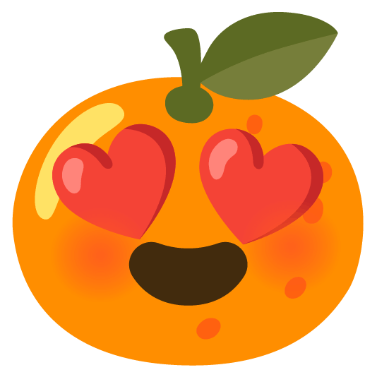 tangerine heart eyes