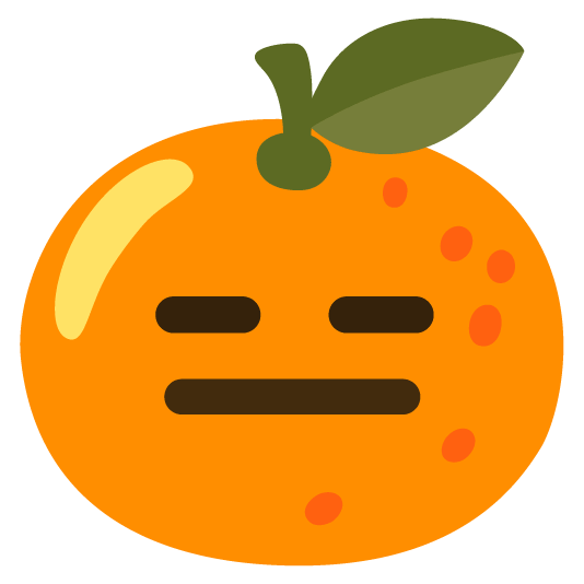 tangerine expressionless