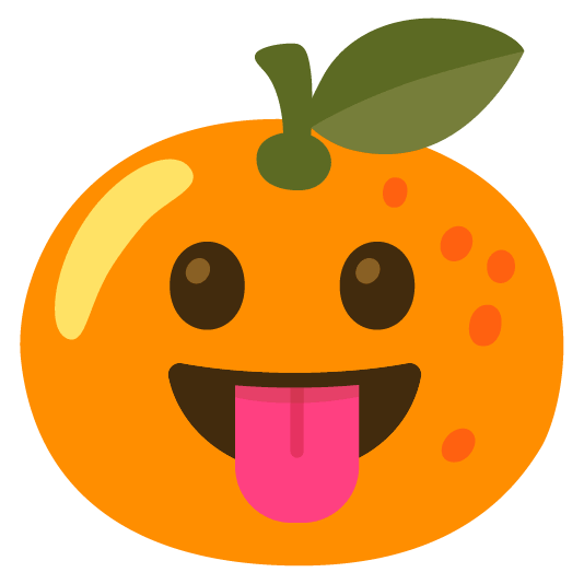 tangerine stuck out tongue