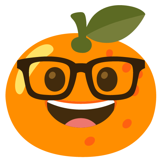 tangerine nerd face